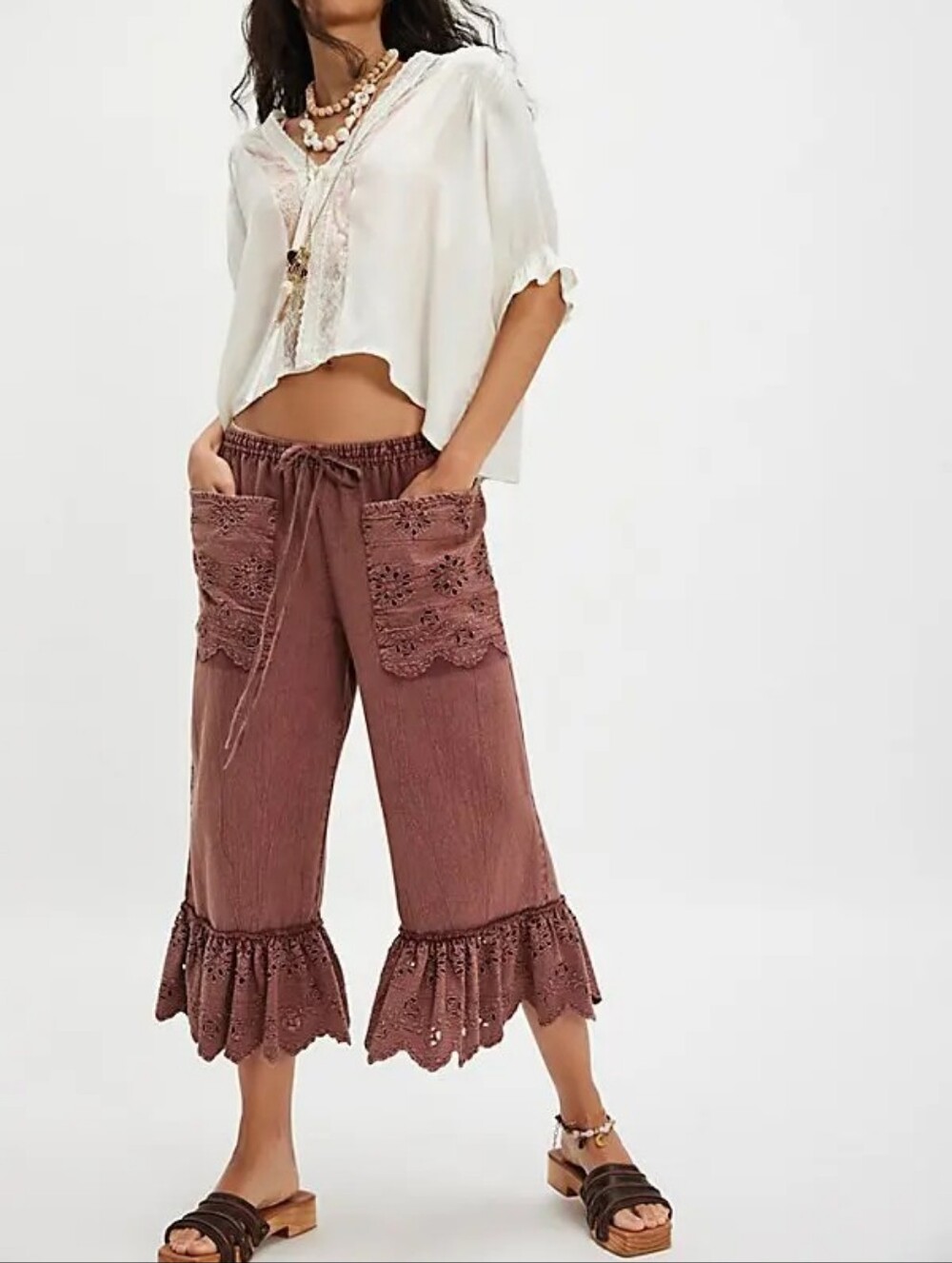 Free People Perla Washed Pull On Bloomers